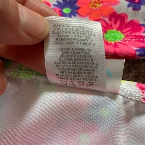 Jantzen Neon Floral Halter Tankini 4 - Picture 5 of 5